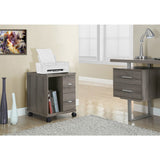 (Scratch & Dent) Monarch Specialties Outlet Mobile Office Cabinet, Dark Taupe
