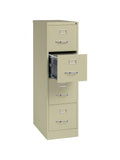 (Scratch and Dent) Lorell Fortress 25"D Vertical 4-Drawer Letter-Size File Cabinet, Metal, Putty