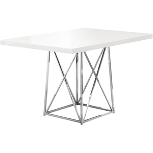 Monarch Specialties Elizabeth Dining Table, 31"H x 48"W x 36"D, White
