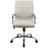 RealBiz Gen3 Modern Comfort Series Mid-Back LeatherPro Chair, Taupe