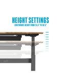 VARIDESK ProDesk Electric Height-Adjustable Desk, 48"W, Reclaimed Wood