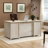 Sauder Outlet Edge Water Executive Desk, Chalked Chestnut