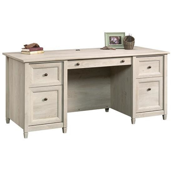 Sauder Outlet Edge Water Executive Desk, Chalked Chestnut