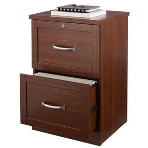 Realspace Outlet Premium 17"D 2-Drawer Vertical File Cabinet, Brick Cherry