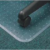 Deflect-O SuperMat Chair Mat For Medium Pile Carpet, Beveled Lip, 45"W x 53"D, Clear