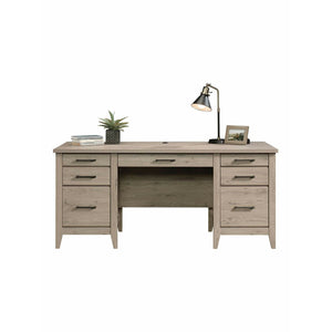 Sauder Outlet Summit Station 66"W Executive Desk, Laurel Oak