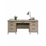 Sauder Outlet Summit Station 66"W Executive Desk, Laurel Oak