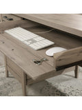Sauder Outlet Summit Station 66"W Executive Desk, Laurel Oak