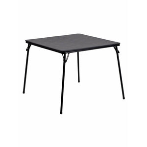 Samson Series Folding Card Table, 27-3/4"H x 33-1/2"W x 33-1/2"D, Black