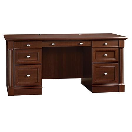 (Scratch & Dent) Sauder Palladia Collection Executive Desk, Select Cherry