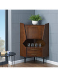 (Scratch and Dent)Southern Enterprises Larson Bar Cabinet, 49"H x 35"W x 25"D, Dark Tobacco