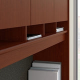 (Scratch & Dent) Bush Business Outlet Furniture Components 4 Door Hutch, 72"W, Mahogany