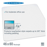 ES Robbins Multi-Task AnchorBar Carpet Chair Mat, Rectangular, 46"W x 60"D, Clear