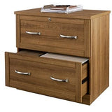 Realspace Outlet Premium 30"W 2-Drawer Lateral File Cabinet, Golden Oak