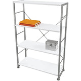 Brenton Studio Outlet Halton 4-Shelf Bookcase, 46-3/4"H x 30"W x 12-1/8D, White