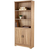 (Scratch & Dent) Realspace Outlet Magellan 72"H 5-Shelf Bookcase With Doors, Blonde Ash