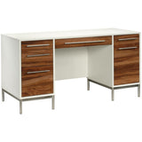 Sauder Outlet Vista Key 60"W Executive Desk, White