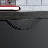 (Scratch & Dent) Sauder Outlet Via Desk Return, Bourbon Oak/Soft Black