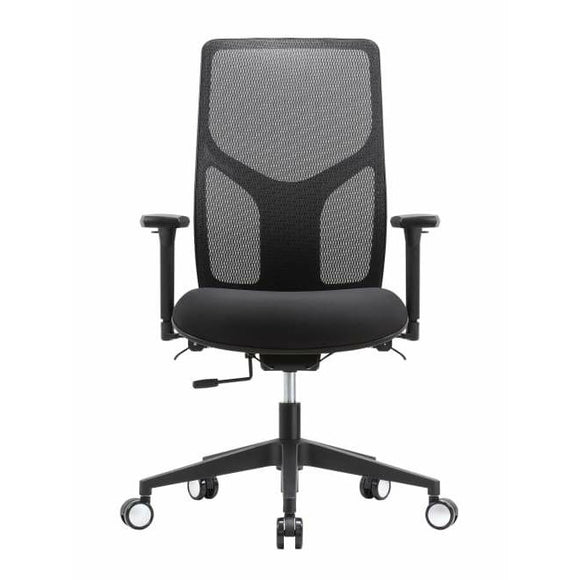 WorkPro Outlet 4000 Series Mesh/Fabric High-Back Multifunction Chair, Black