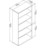 (Scratch & Dent) Bush Business Furniture Studio C 5 Shelf Bookcase, Storm Gray