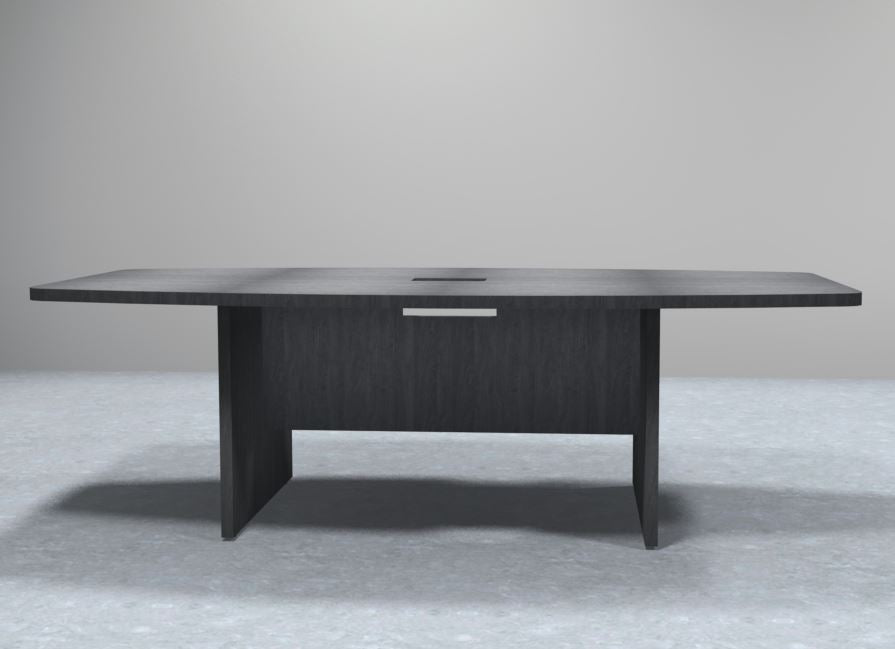 Sheridan 8-Ft. Boat-Shaped Conference Table with Silver Rectangular Grommet, 94.5