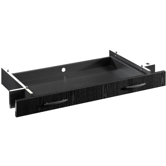 Sauder Outlet Via Pencil Drawer For Desk, Bourbon Oak/Soft Black