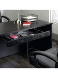 Sauder Outlet Via Pencil Drawer For Desk, Bourbon Oak/Soft Black