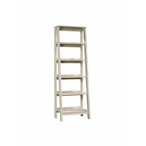 (Scratch and Dent) Sauder Outlet Trestle Bookcase, 5 Shelves, Chalked Chestnut