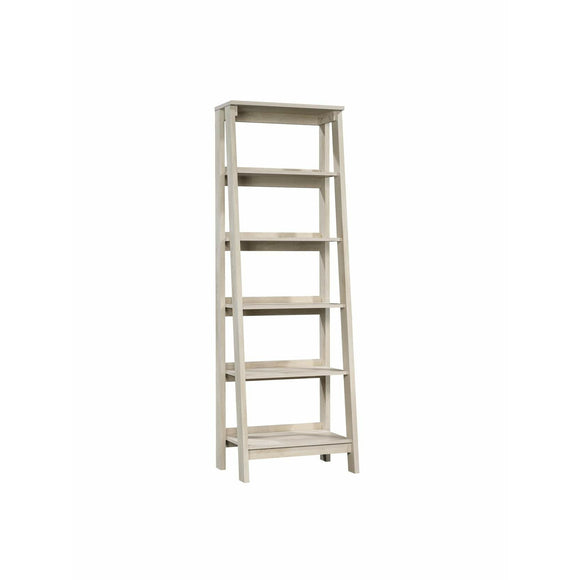 Sauder Outlet Trestle Bookcase, 5 Shelves, Chalked Chestnut