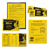 (Open Ream) Astrobrights Multipurpose Paper, 24 lbs, 8.5" x 11", Solar Yellow (Case or Ream)