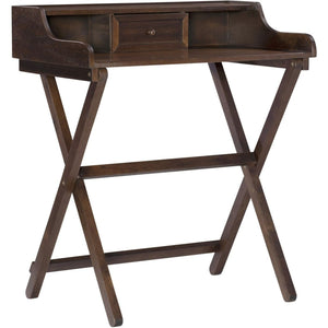 Linon Gage Folding Desk, 34-1/4"H x 30"W x 18"D, Walnut