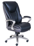 Serta Outlet Smart Layers Hensley Big And Tall Bonded Leather High-Back Chair, Black/Silver