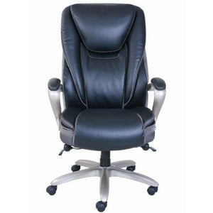 Serta Outlet Smart Layers Hensley Big And Tall Bonded Leather High-Back Chair, Black/Silver