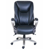 Serta Outlet Smart Layers Hensley Big And Tall Bonded Leather High-Back Chair, Black/Silver