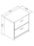 Bush Business Furniture Cabot 30-1/4"W Lateral 2-Drawer File Cabinet, Heather Gray,