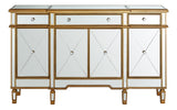 (Scratch & Dent) Powell Bennie Console Table, 60"W x 14"D, Mirror/Gold