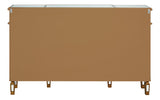 (Scratch & Dent) Powell Bennie Console Table, 60"W x 14"D, Mirror/Gold