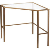 Southern Enterprises Keaton 42"W Corner Desk, Soft Gold