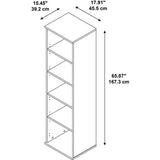 (Scratch & Dent) Bush Business Furniture 5 Shelf Narrow Bookcase, 66"H, Harvest Cherry