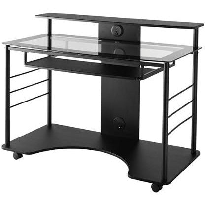 Realspace Outlet Mobile Tech Desk, Black