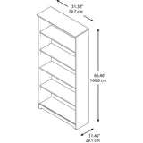 Bush Business Furniture Outlet Cabot 5 Shelf Bookcase, Espresso Oak