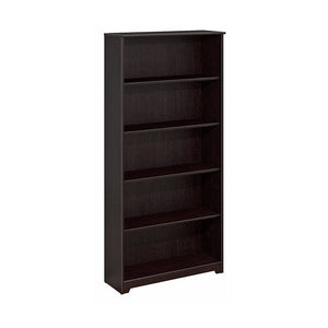 Bush Business Furniture Outlet Cabot 5 Shelf Bookcase, Espresso Oak