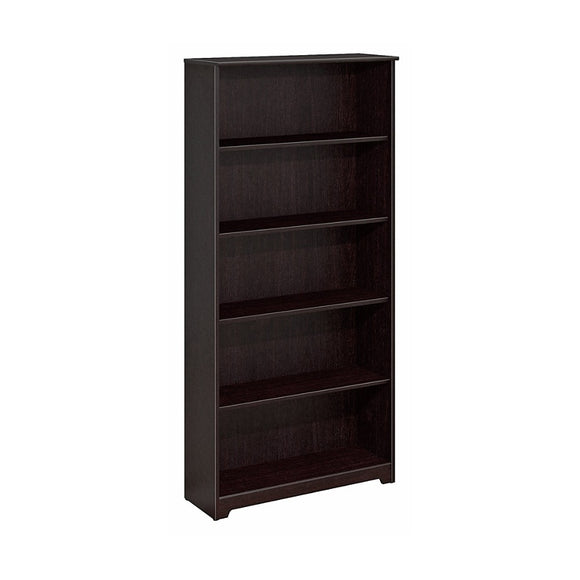 Bush Business Furniture Outlet Cabot 5 Shelf Bookcase, Espresso Oak