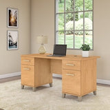 Bush Somerset Office Desk, 60"W, Maple Cross