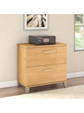 Bush Business Furniture Somerset 29-9/16"W Lateral 2-Drawer File Cabinet, Maple Cross