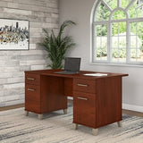 (Scratch & Dent) Bush Furniture Outlet Somerset Office Desk, 60"W, Hansen Cherry