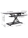 FlexiSpot AlcoveRiser Sit-To-Stand Desk Converter, 42"W, Black