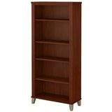 Bush Furniture Outlet Somerset 5 Shelf Bookcase, Hansen Cherry