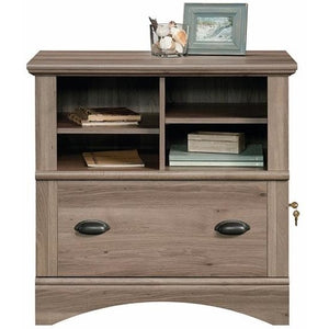 (Scratch & Dent) Sauder Harbor View Letter Size/Legal Size Lateral File Cabinet, 1 Drawer, Salt Oak