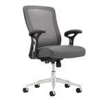 Realspace Outlet Modern Comfort Cassia Mesh/Bonded Leather Mid-Back Manager's Chair, Gray/Silver